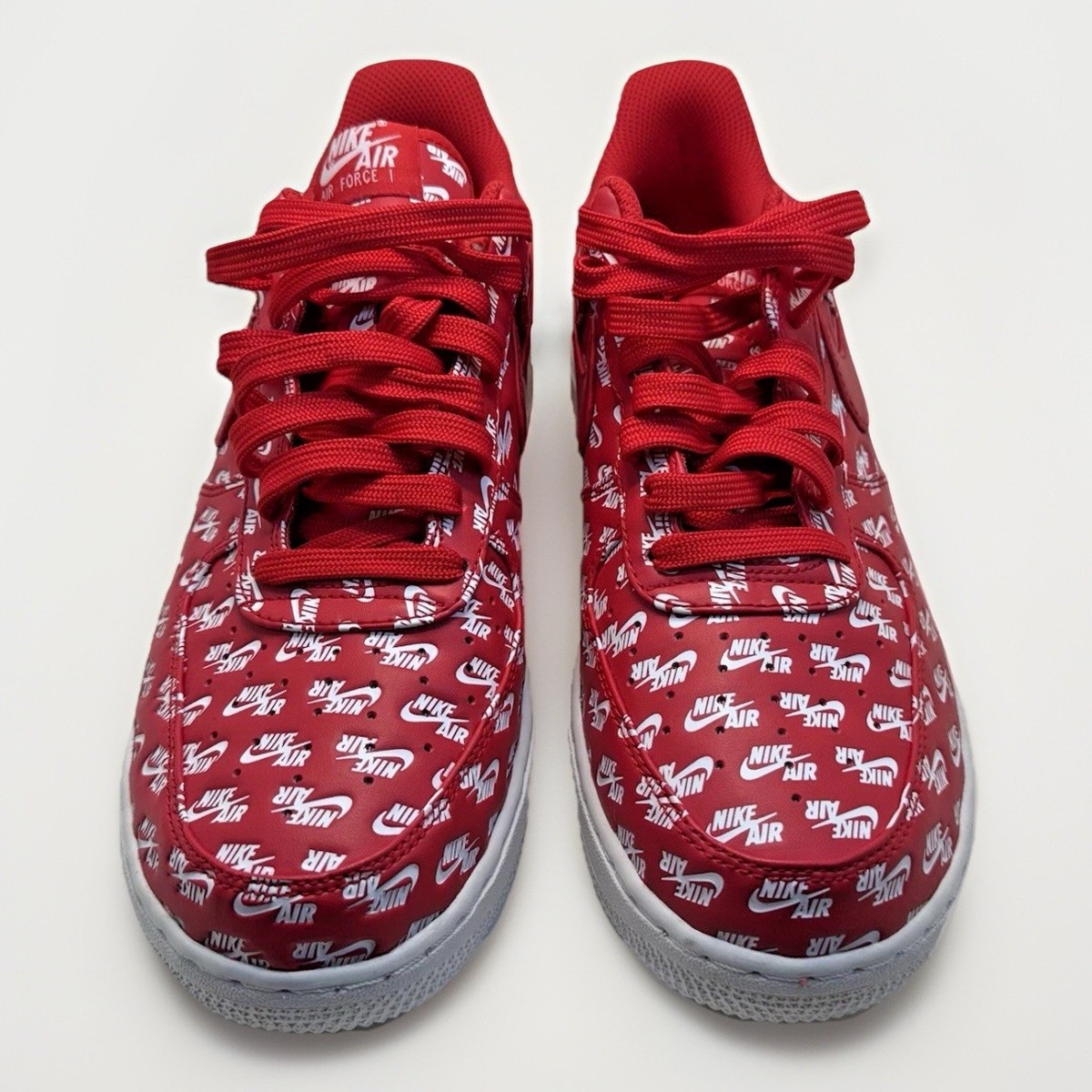スニーカー Nike Air Force 1 Low 07 QS 'All Over Logo Red' FW 17 2017 Size 9 - Nike Air Force 1 Low '07 QS All Over Logo Red 2017