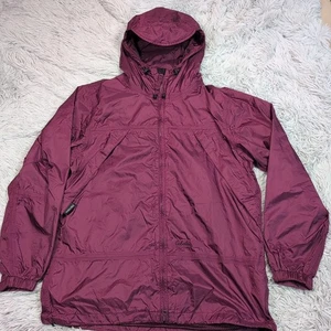 Cabela's Jacket Womens M Purple Hooded Packable Rain Coat Gorpcore Outdoors - Picture 1 of 14