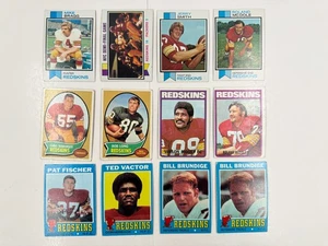Lote de 12 cartas 1970-1973 Redskins RoLand McDole Bob Long Verlon Biggs Pat Fischer - Imagen 1 de 13