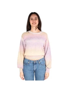 INC Womens Yellow Ombre Long Sleeve Crew Neck Top L - Picture 1 of 3