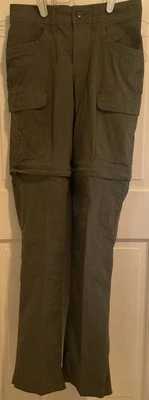 Boy Scouts Switchback Pants Zip Shorts Green Cotton Nylon Unhemmed Size Mens’ 28 - Image 1 of 4