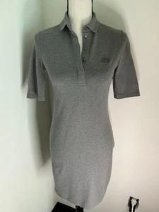 Lacoste Gray Pique Stretch Mini Polo Dress size 36 Slim Fit - Picture 1 of 15