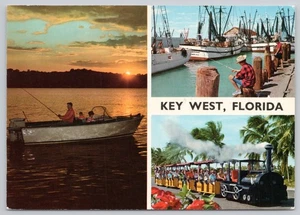 Kontinentale Postkarte Multi View Key West Florida - Bild 1 von 2