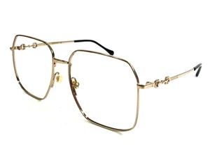 Gucci Eyeglasses Frames GG0952O 002 Gold Oversized Square Wire Rim 57-17-145 - Picture 1 of 13