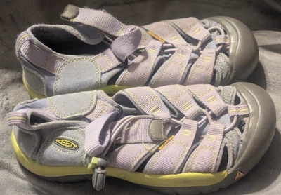 Sandalias Keen Juveniles 3/UE 35 Pescador Gris Claro Lila Amarillo Trail Agua Foto 1 de 4