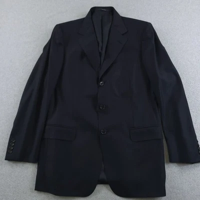 Ermenegildo Zegna Blazer Mens 38R Black 3-Button Front Wool Double Vented Italy - Image 1 of 4
