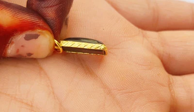 Encanto de ónix negro natural - oro amarillo de 18 quilates - collar hecho... - Imagen 1 de 4