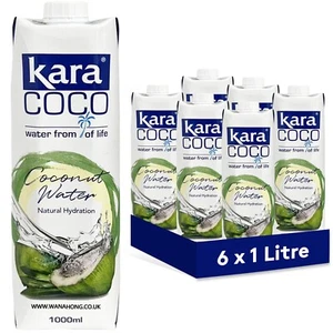 Kara Pure Coconut Water 1 Litre - Replenishing Refreshment for Natural Hydration - Picture 1 of 6