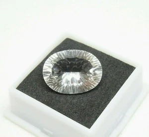 15.60ct White Quartz Oval - 20x15mm - Concave Cut - White Quartz Loose Gemstone - Picture 1 of 12