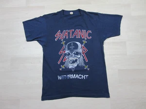 Vintage Slayer T Shirt (M) 1980s Slaytanic Wehrmacht Original Tour Hell Awaits - Picture 1 of 12