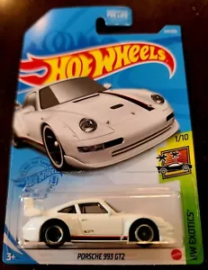Porsche 993 GT2 2021 Hot Wheels blanco HW Exotics #1/10 (lote de 1) *NUEVO* - Imagen 1 de 5
