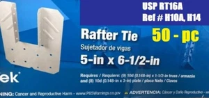 Mitek USP Rafter Tie Lot(50) 5" x 6 1/2" RT16A H10A, H14 FL050218C π - Picture 1 of 6