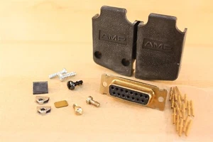 ITT Cannon DAU-15S D Sub Connector, 15 Position w/ Contacts & Backshell - Picture 1 of 6