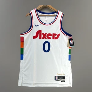 Nike Philadelphia 76ers Tyrese Maxey NBA Jersey #0 Uomo Large City Swingman Nuova con etichette - Foto 1 di 9