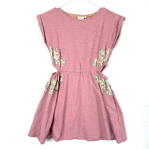 Mini Boden Dolman Short Sleeve Shirt Dress Girls 7-8 Years Pink Floral - Picture 1 of 7