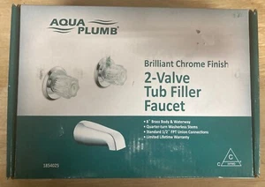 2-Valve Tub Filler Faucet Chrome Finish - Picture 1 of 3