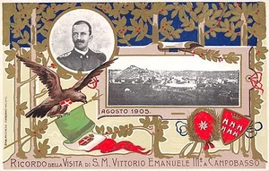 2444) CAMPOBASSO 1905, RICORDO DELLA VISITA DI VITTORIO EMANUELE III. - Picture 1 of 1