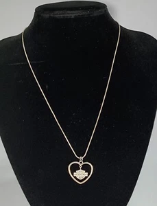 Collar Harley Davidson Corazón y Logo Cristal Plata de Ley 925 - Imagen 1 de 7