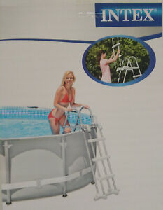 Intex Poolleiter 91 - 107cm Pool Sicherheitsleiter abnehmbare Stufen  28075