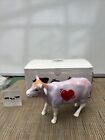 Cow Parade DATING COW 9161 NIB FIGURINE 2000 Retired Heart on Sides Purple Cows
