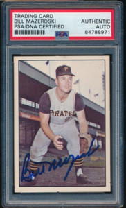 1978 TCMA The 1960's I Green Back Bill Mazeroski #1978-0062 signed auto Psa/DNA