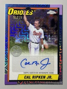 Cal Ripken Jr Auto 2025 Topps 1990 Mojo Refractor /50 Silver Pack 90CA-CR HOF - Photo 1 sur 3