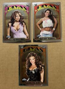 Mickie James, Melina, Candice Michelle WWE 2006 Heritage Topps Chrome Divas