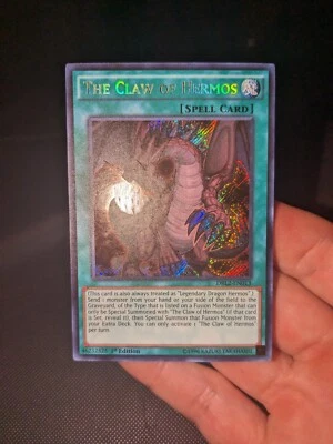 Yugioh The Claw of Hermos 1st Edition Secret Rare DRL2-EN013 LP - Image 1 of 4
