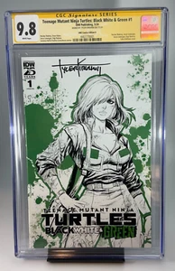 TMNT Negro Blanco y Verde #1 CGC SS 9.8 Daño de Batalla April Firmado Tyler LTD 500 - Imagen 1 de 3