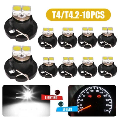 10pcs T4/T4.2 LED Light Bulbs Neo Wedge Dash A/C Climate Control HVAC Switch Kit - Image 1 of 4