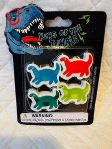 DINO DINOSAUR ERASERS - ASSORTED COLORS party favors - Picture 1 of 1