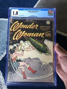 Wonder Woman #32 Unrestored Golden Age Superhero DC Comic Nov/Dec 1948 CGC 1.8 - Picture 1 of 13
