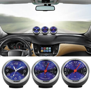 Car Clock Quartz Watch Car Thermometer Hygrometer Car Interior Decoration