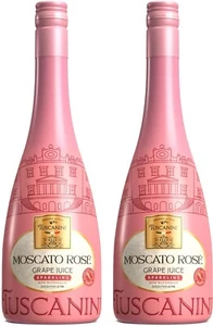 Tuscanini Italian Moscato Rose Sparkling Grape Juice, 25.3oz (2 Pack) - Picture 1 of 7