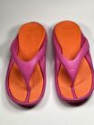 CROCS Athens Flip Flops Sandals Thong Pink And Orange Womens Sz M 3 W 5