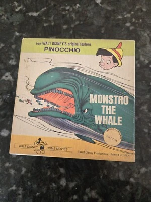 Vintage Walt Disney Pinocho “Monstruo la Ballena” Super 8mm Color Sub Español Foto 1 de 4