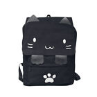  Damen Freizeitrucksack leichter Canvas Tagesrucksack Katze Laptop Schultasche (Muster