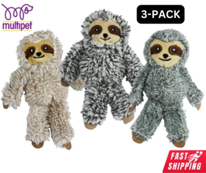 Multipet Sloth Stuff Cat Toy Plush With Catnip Interactive Kitten Toys 5" 3 Pack - Picture 1 of 2