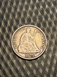 1871 Half Dime in Very Good  condition -  #DD - Bild 1 von 4