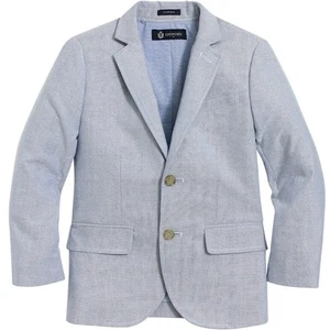 Crewcuts J Crew Thompson Boys Light Blue Herringbone Blazer Size 14 NWOT $119 - Picture 1 of 8