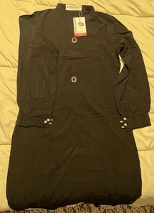 Pakistani/Indian 2 Piece Small Black Kameez with Shalwar - Picture 1 of 3