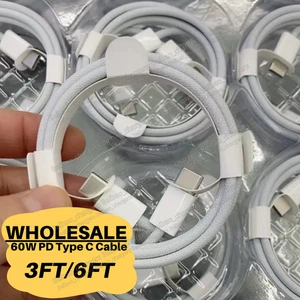 Lot 60W USB-C to USB-C Type-C Cable PD Fast Charger Charging Data Cord 3FT 6FT - Picture 1 of 14
