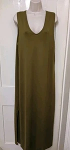 Jaeger Jersey Green Maxi Dress Size Large - Picture 1 of 11