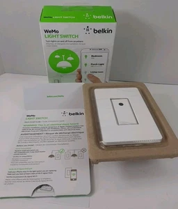 Belkin F7C030FC Wemo Smart Light Switch - White Brand New  Wi-Fi  Open Box  - Picture 1 of 9