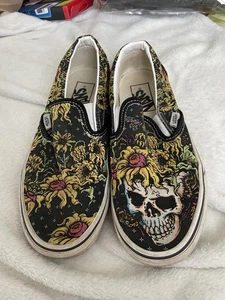 Vans Classic Slip-On Beauty Skull Floral Black/Multicolor Unisex Gr. M 5,5 W 7 - Bild 1 von 8