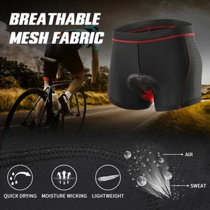 Pantaloncini intimi ciclismo uomo traspiranti gel imbottiti bici equitazione comodi - Foto 1 di 12