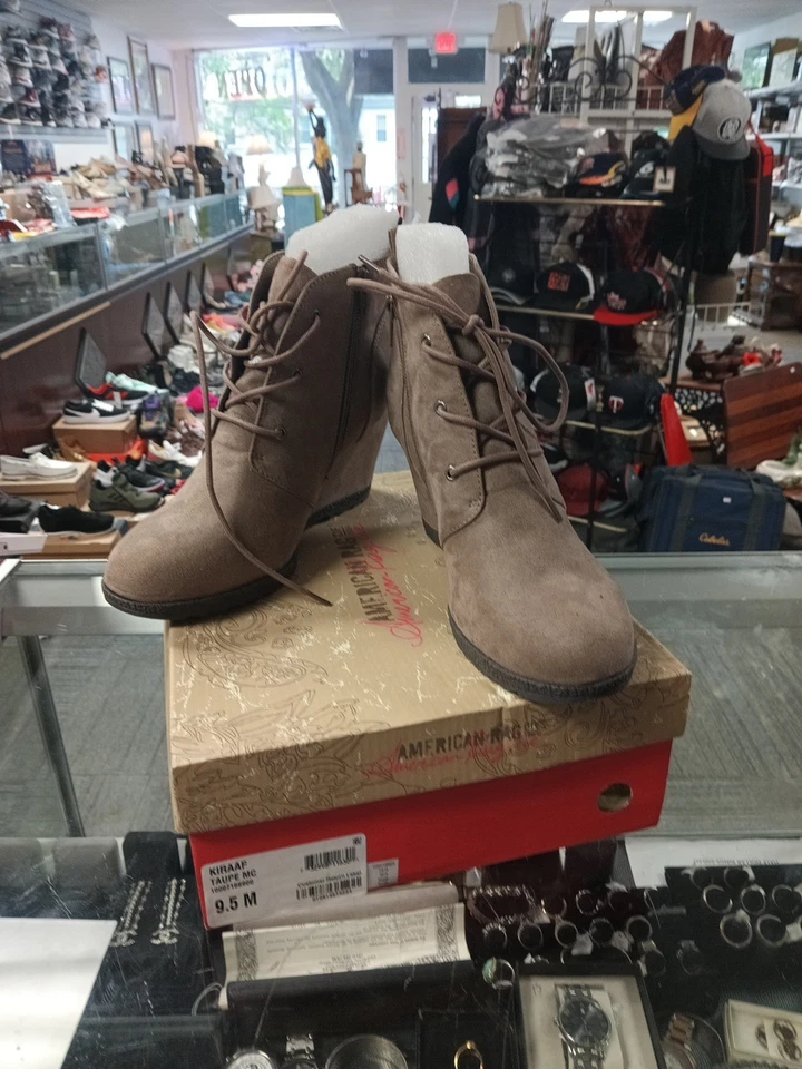 American Rag Women's Shoes Kiraa Closed Toe Ankle Fashion BOOTS Taupe Size