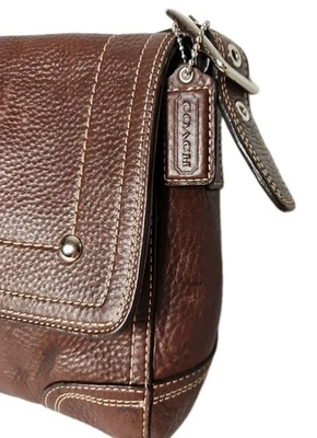 Coach Hamilton Crossbody Bag Chocolate Brown Pebbled Leather  - Image 1 of 4