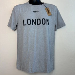 NWT NOBULL London Graphic T-Shirt Mens Gray Battersea Crew Neck Short Sleeve Med - Picture 1 of 8