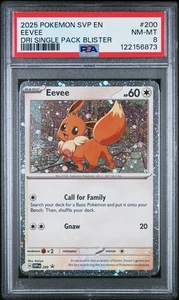 Eevee SVP200 Scarlet & Violet Black Star Promo Holo Pokemon TCG - PSA 8 - Swirl - Picture 1 of 4